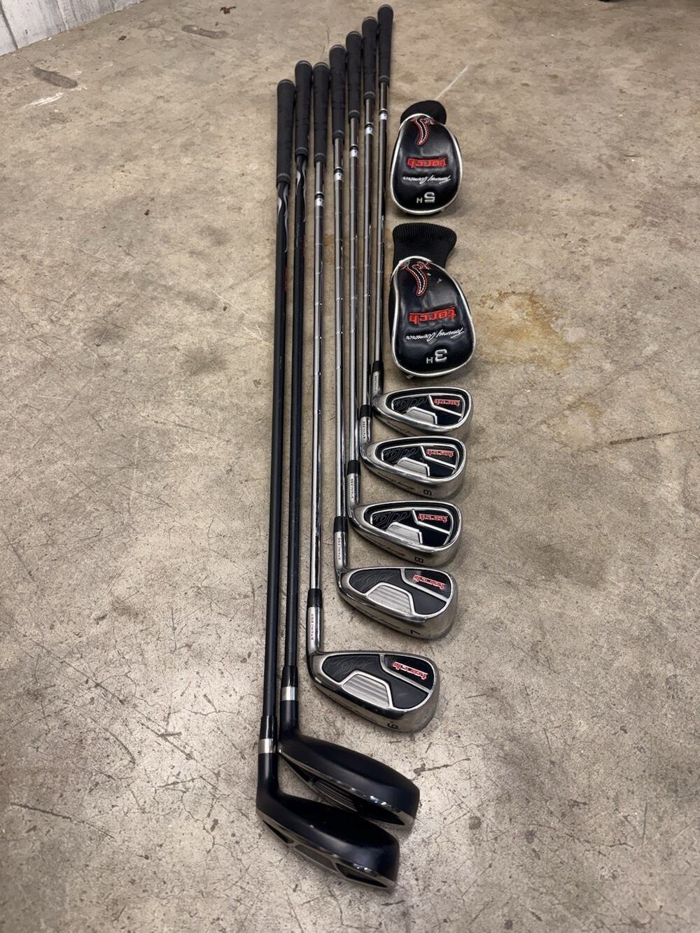 SET OF 7 TOMMY ARMOUR TORCH 6-9 PW IRONS 3 5 Hybrid RH TA-24 Protech w/ Covers